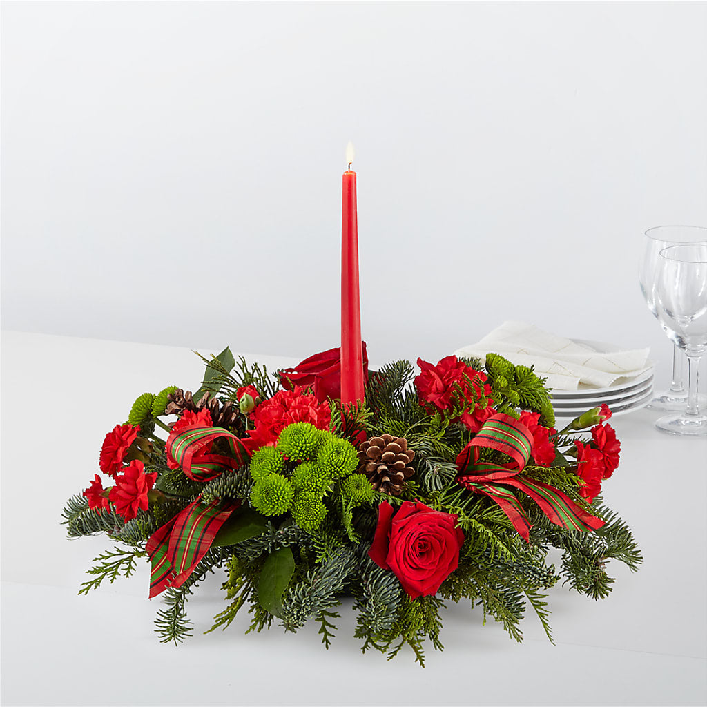 By the Candlelight Centerpiece – Evergreen Flowers, Tucson AZ