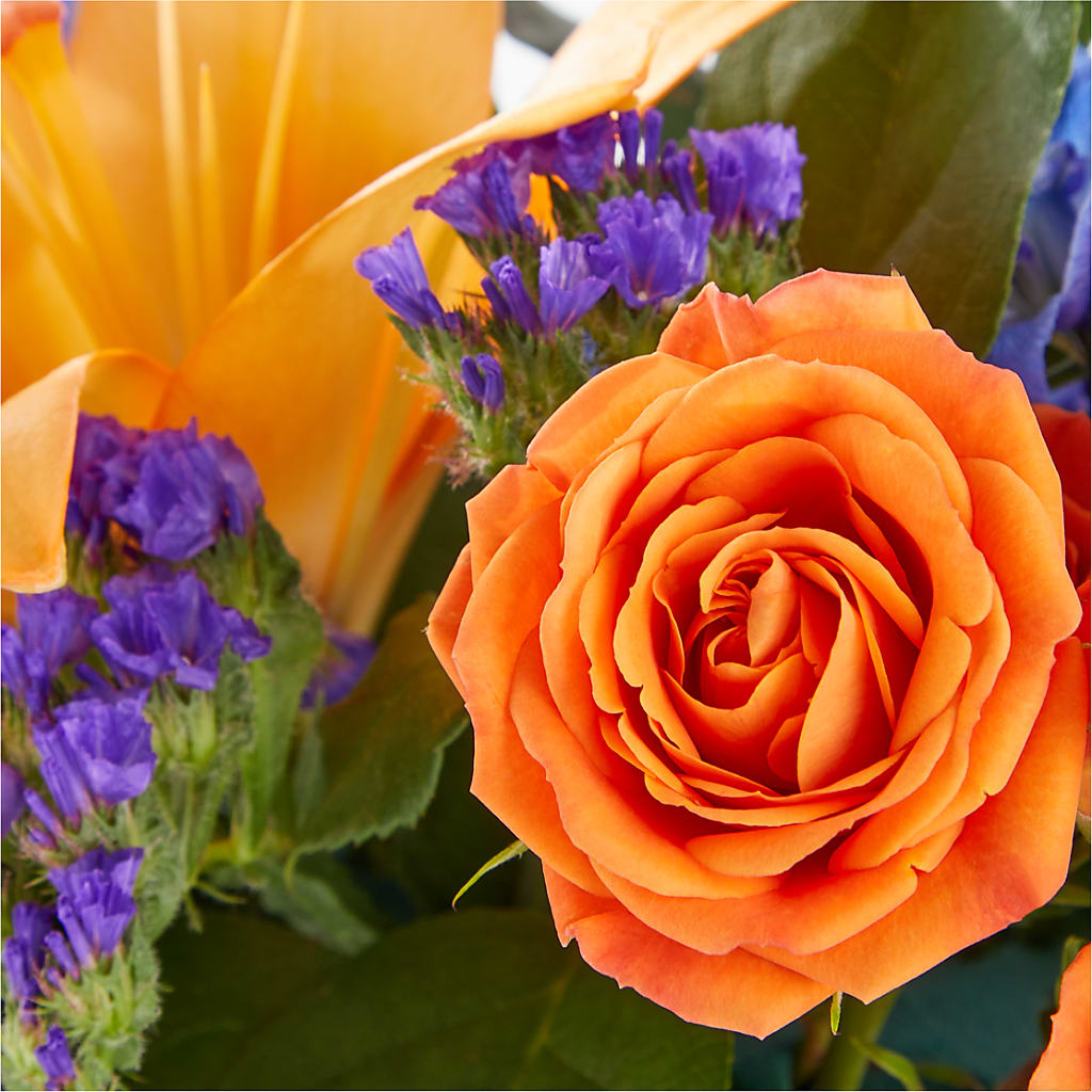 Radiant Citrus Box Bouquet – Evergreen Flowers, Tucson AZ