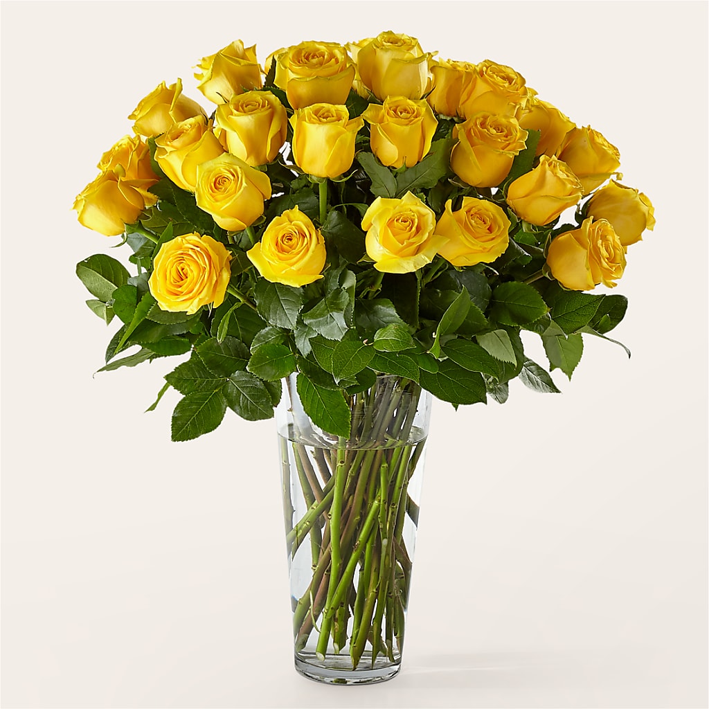 Long Stem Yellow Rose Bouquet – Evergreen Flowers, Tucson AZ