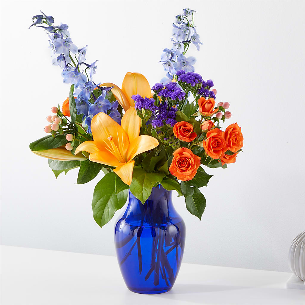 Radiant Citrus Bouquet – Evergreen Flowers, Tucson AZ