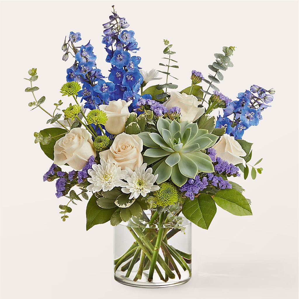 Cerulean Waves Bouquet – Evergreen Flowers, Tucson AZ