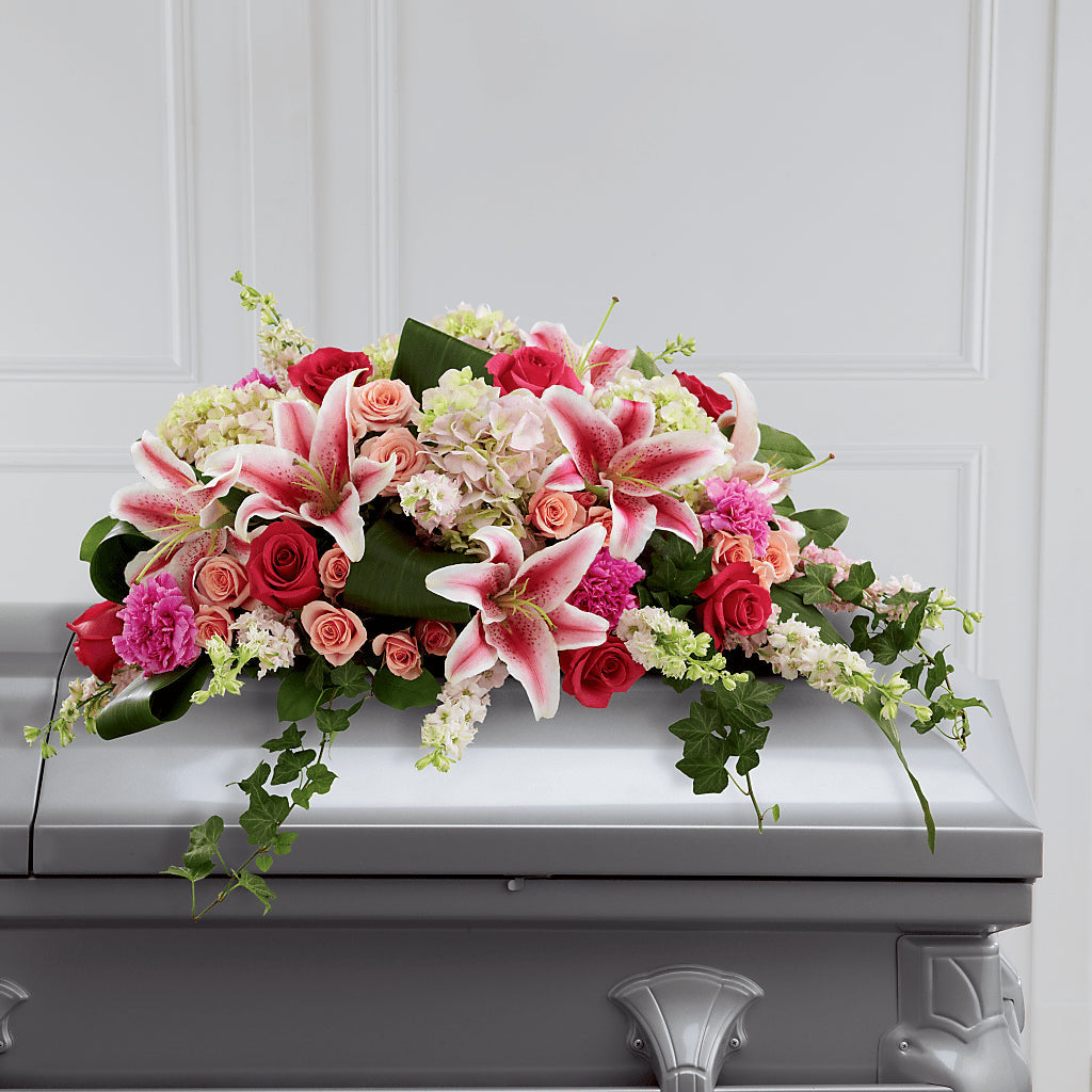 Splendid Grace Casket Spray – Evergreen Flowers, Tucson AZ