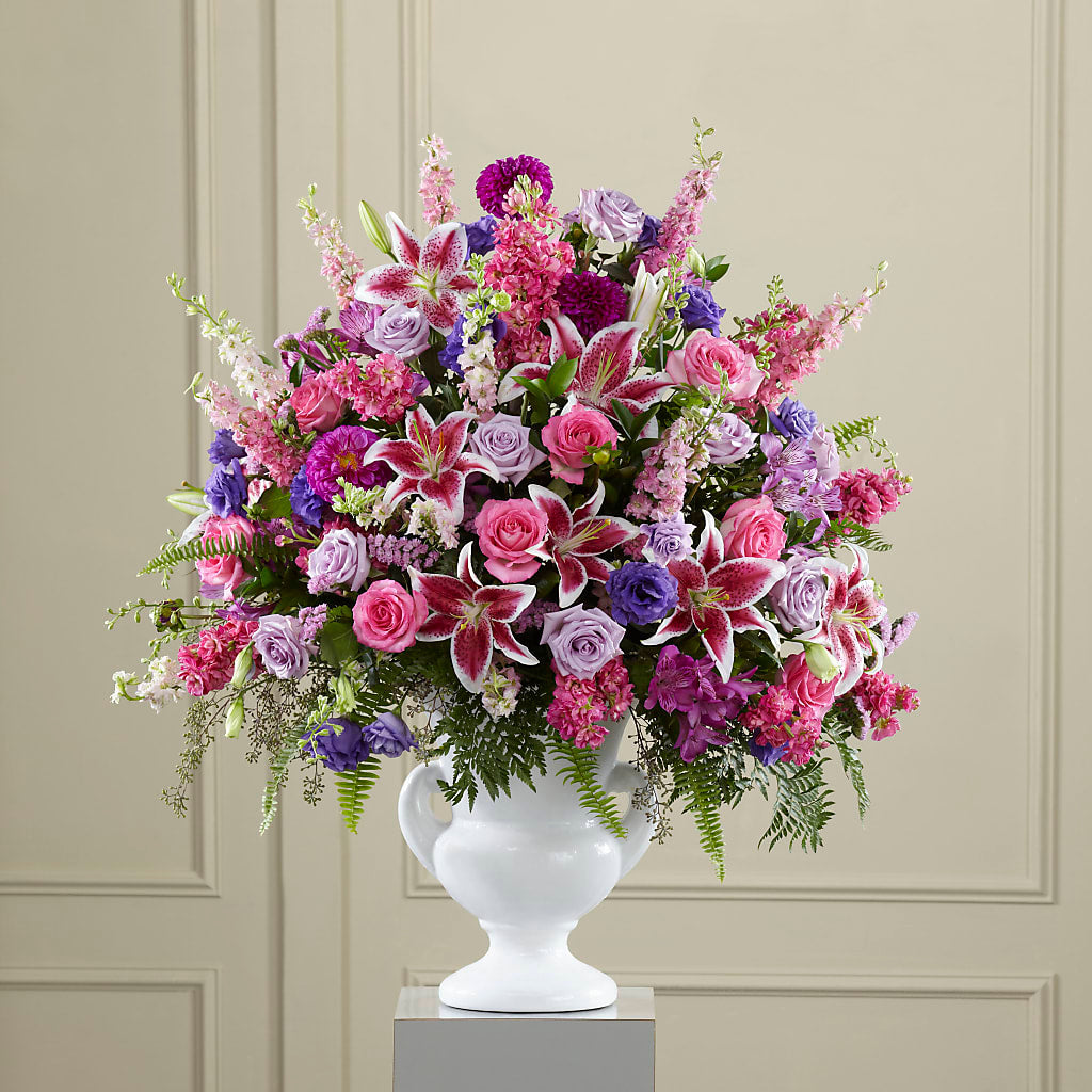 Peaceful Tribute Arrangement – Evergreen Flowers, Tucson AZ