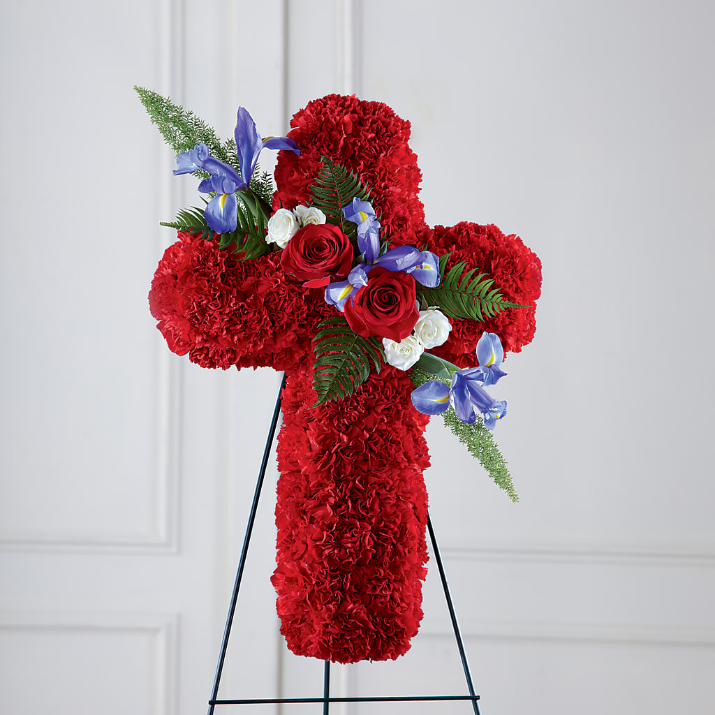 Faithful Hero Floral Cross – Evergreen Flowers, Tucson AZ