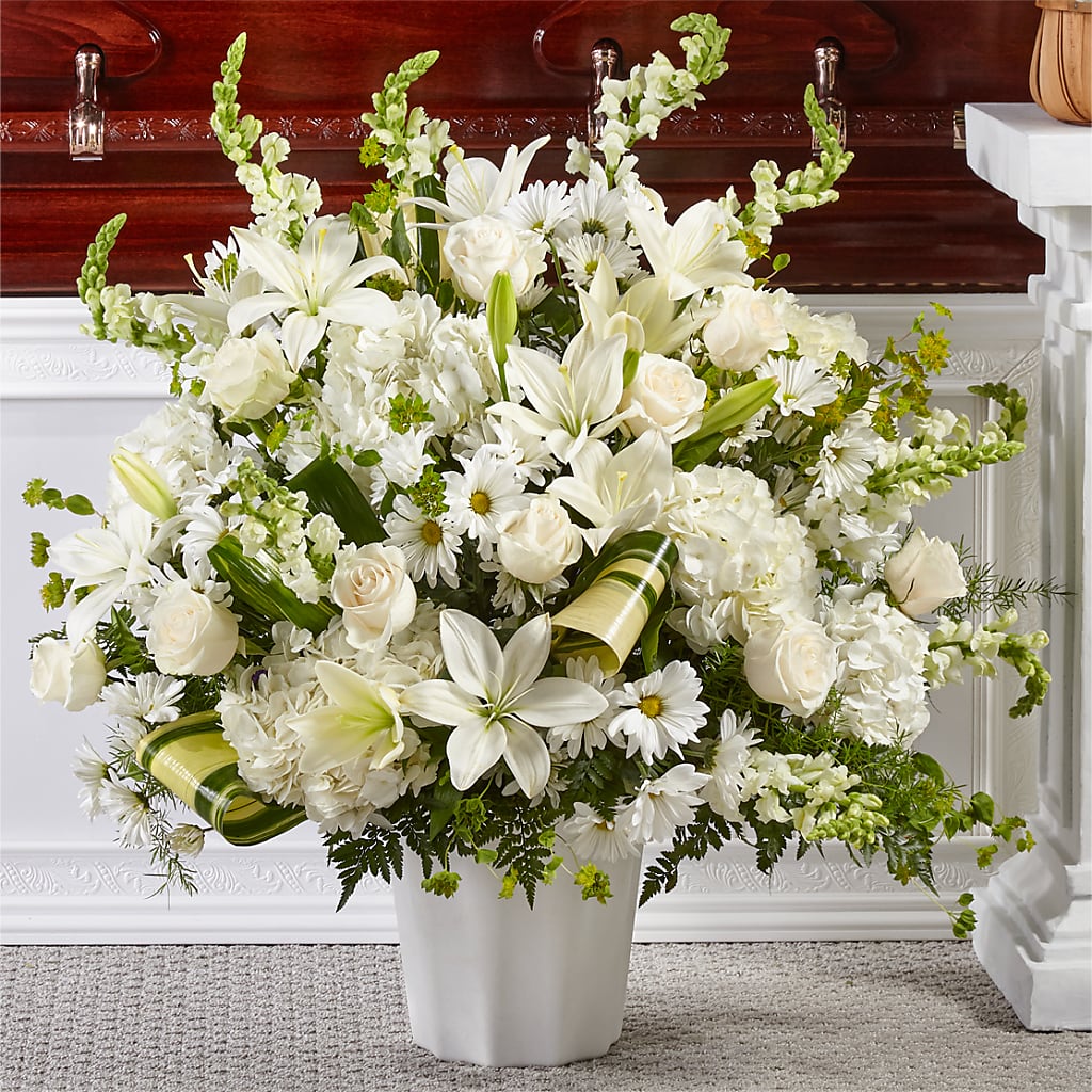 Thoughts of Tranquility Floor Basket – Evergreen Flowers, Tucson AZ