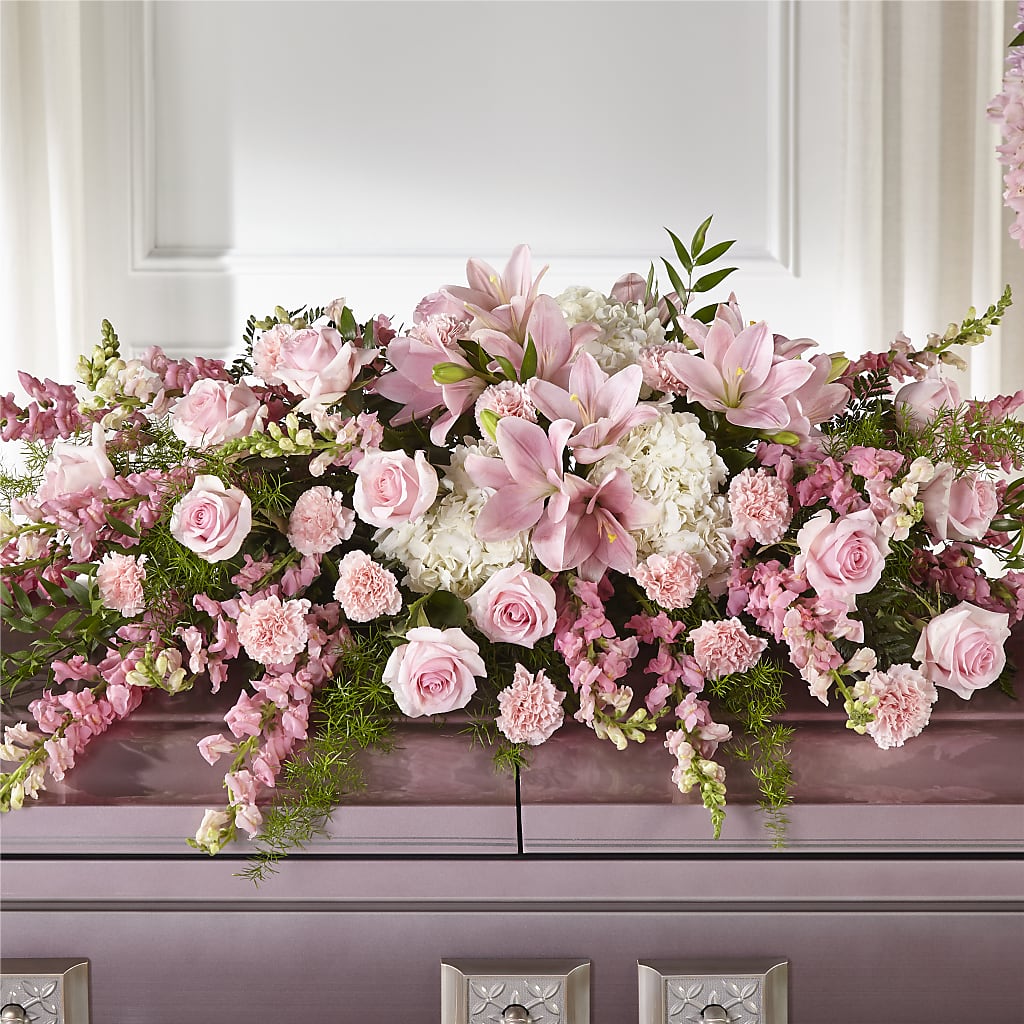 Life & Remembrance Casket Spray – Evergreen Flowers, Tucson AZ