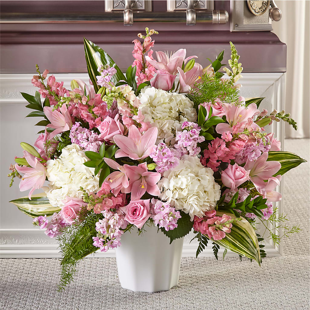 Simply Serene Floor Basket – Evergreen Flowers, Tucson AZ