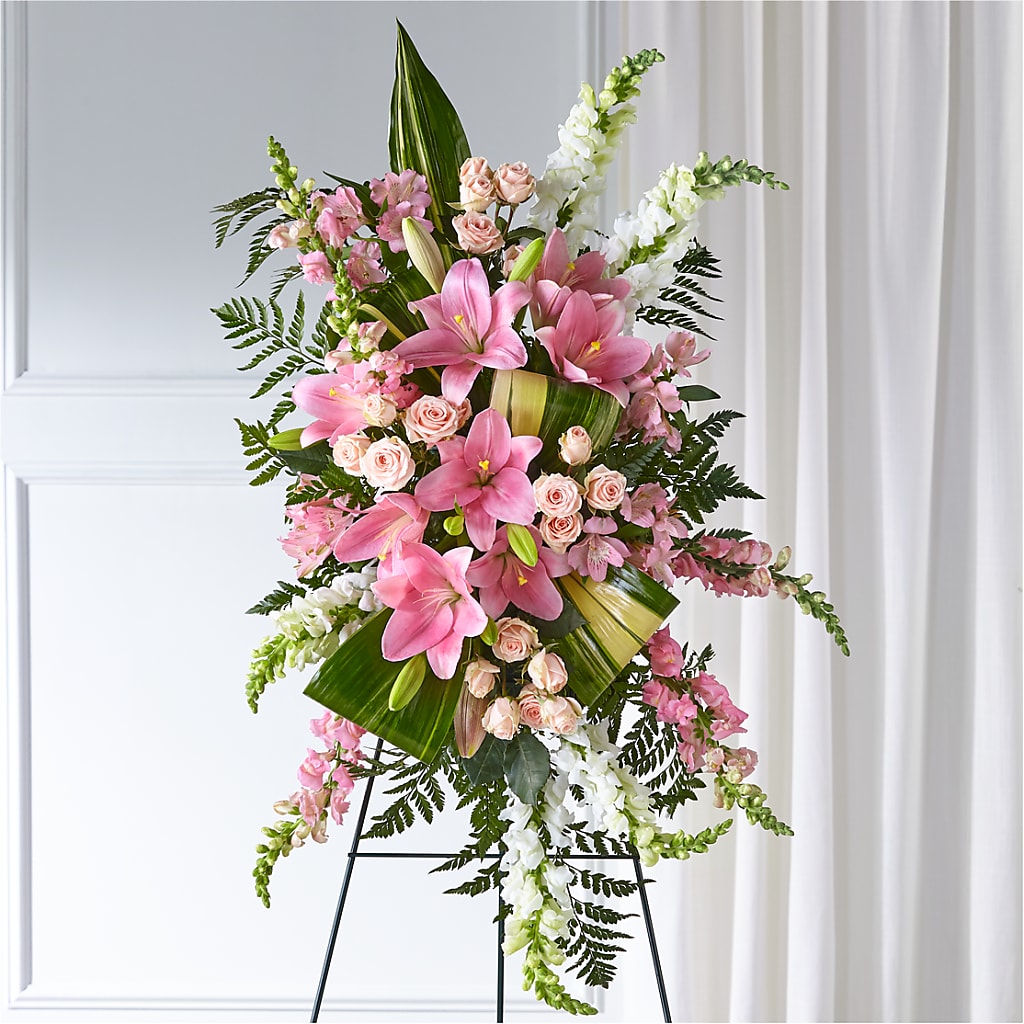 Elegant Embrace Standing Spray – Evergreen Flowers, Tucson AZ