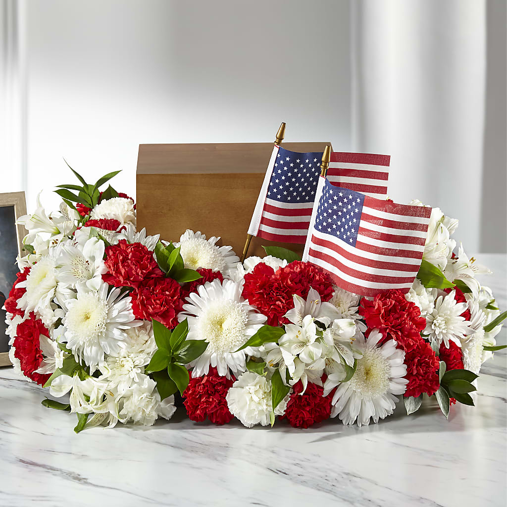 Spirit of Patriotism Cremation Adornment – Evergreen Flowers, Tucson AZ