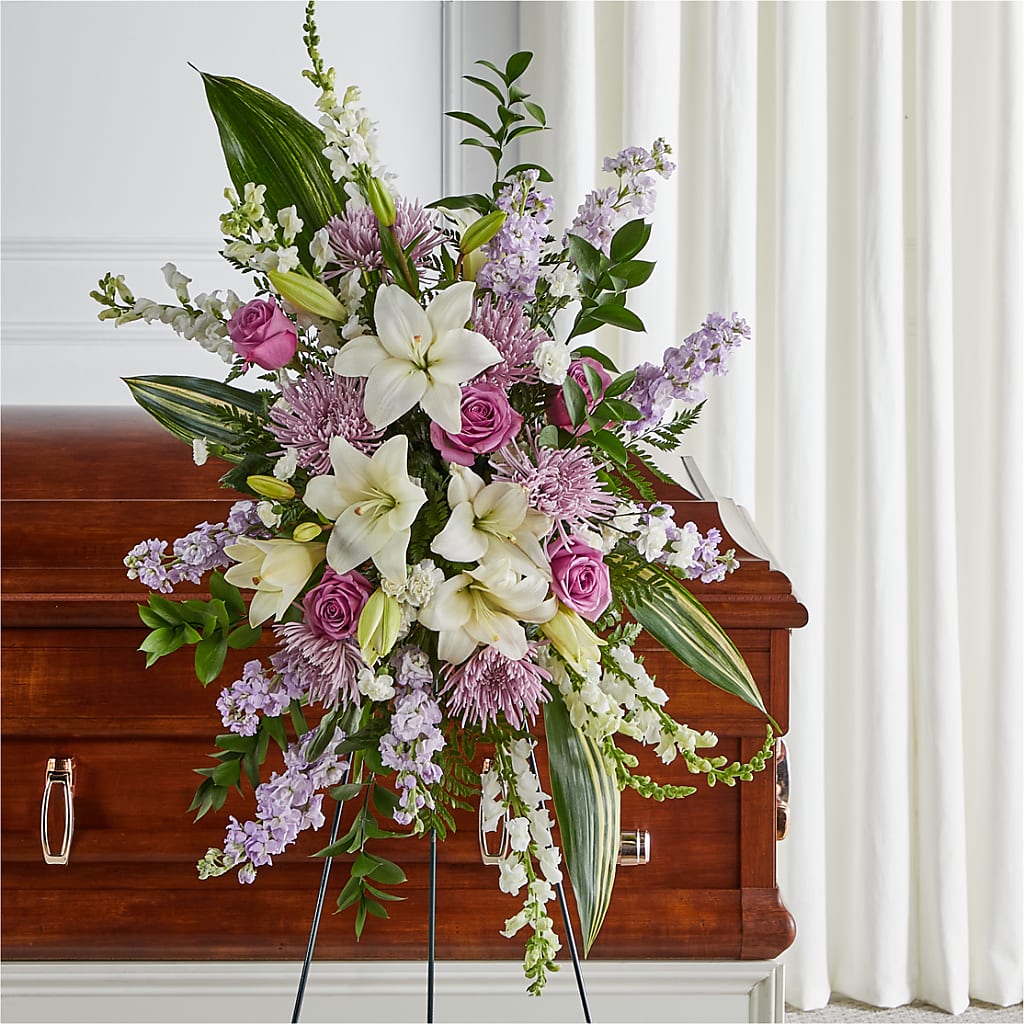 Grateful Hearts Standing Spray – Evergreen Flowers, Tucson AZ