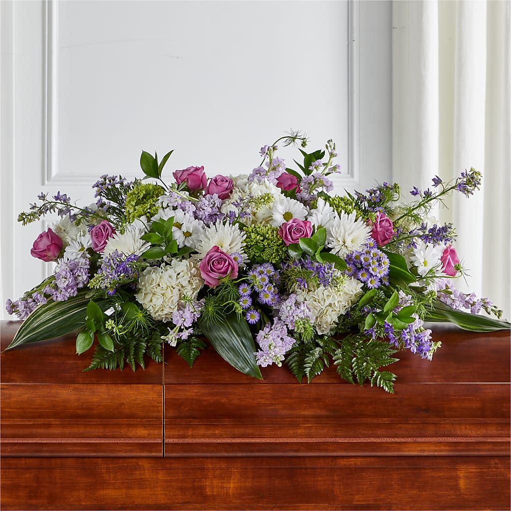 Meadows of Serenity Casket Spray – Evergreen Flowers, Tucson AZ