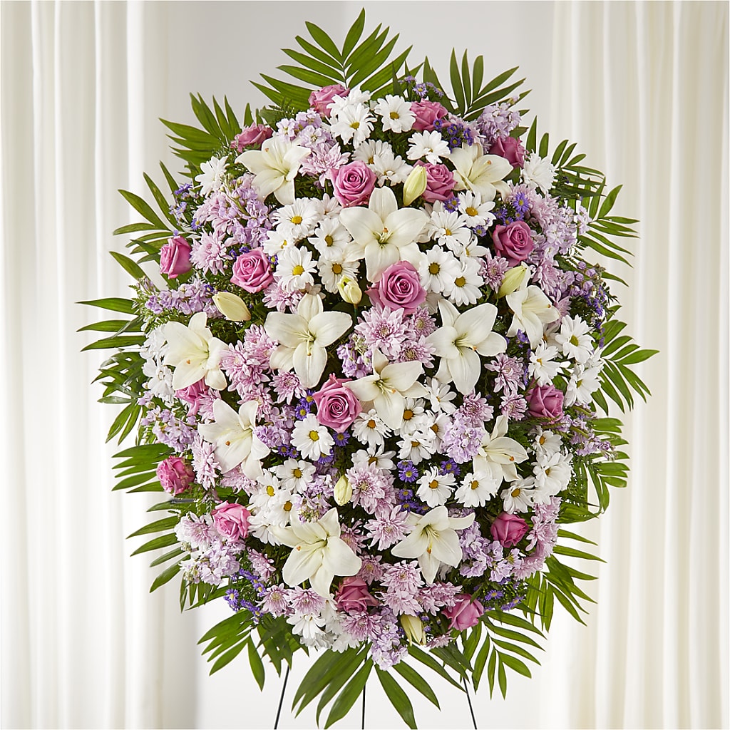 Surrounded by Love Standing Spray – Evergreen Flowers, Tucson AZ