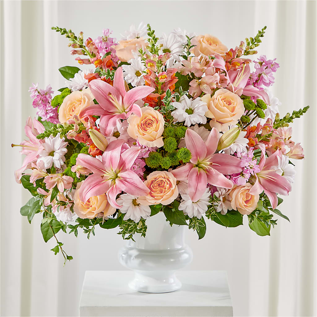 Heartfelt Gesture Urn Arrangement – Evergreen Flowers, Tucson AZ