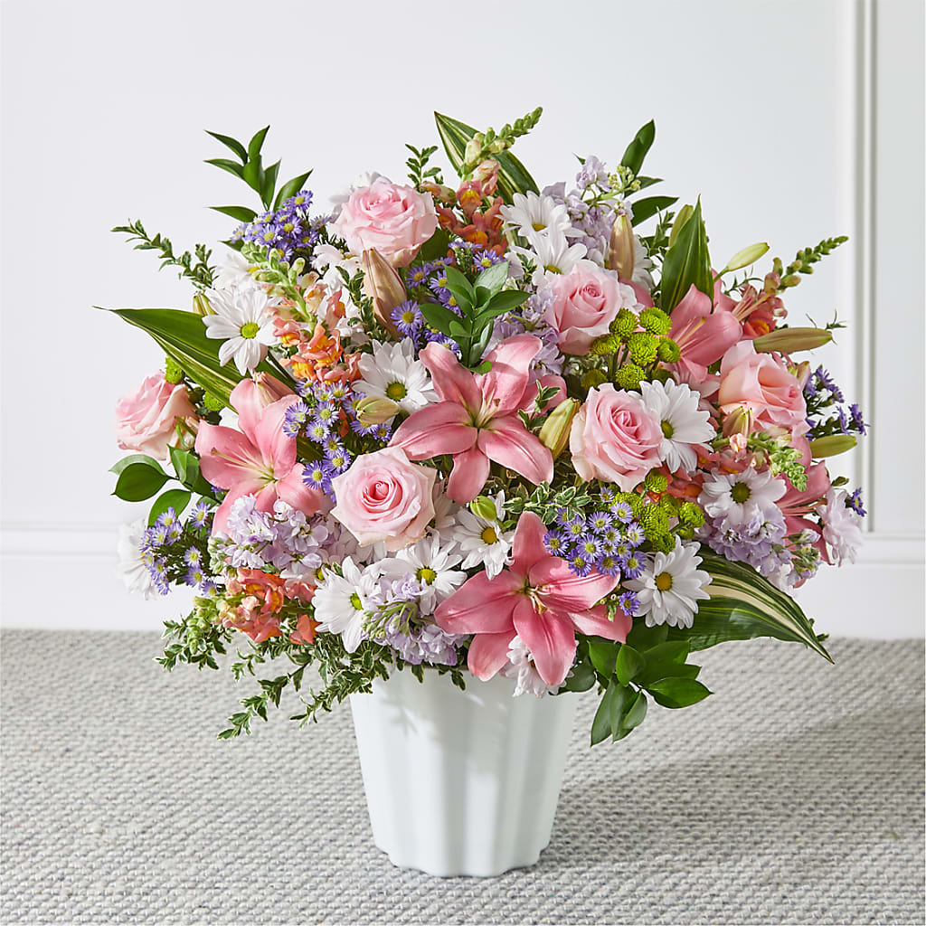 Abundant Compassion Floor Basket – Evergreen Flowers, Tucson AZ