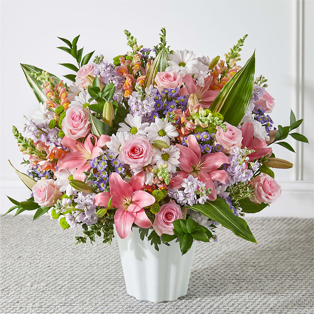 Abundant Compassion Floor Basket – Evergreen Flowers, Tucson AZ