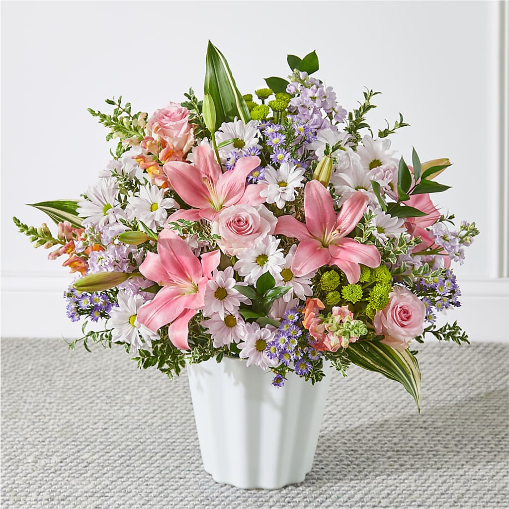 Abundant Compassion Floor Basket – Evergreen Flowers, Tucson AZ