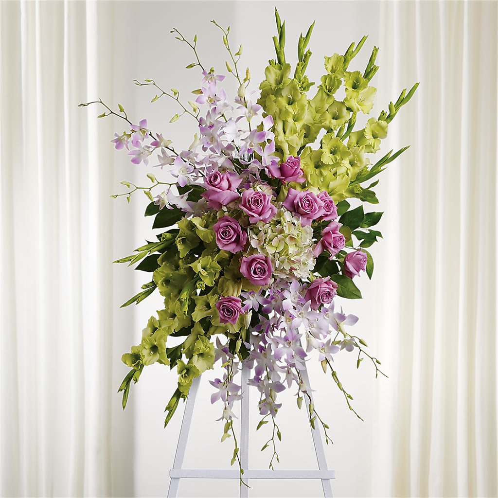 Lasting Legacy Standing Spray – Evergreen Flowers, Tucson AZ