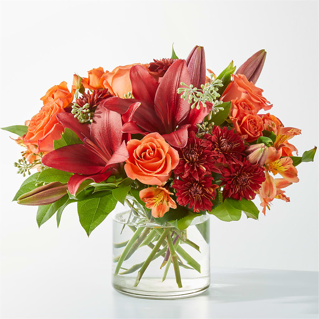 Crimson Leaves Bouquet – Evergreen Flowers, Tucson AZ