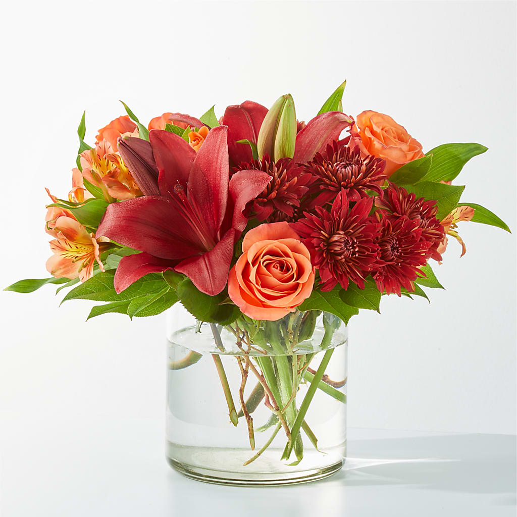 Crimson Leaves Bouquet – Evergreen Flowers, Tucson AZ