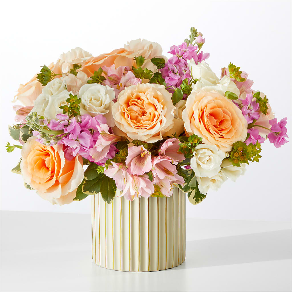 Paradise Bouquet with Ivory Vase – Evergreen Flowers, Tucson AZ