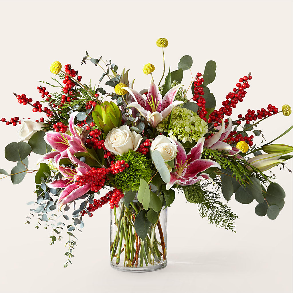 Berry & Bright Bouquet – Evergreen Flowers, Tucson AZ