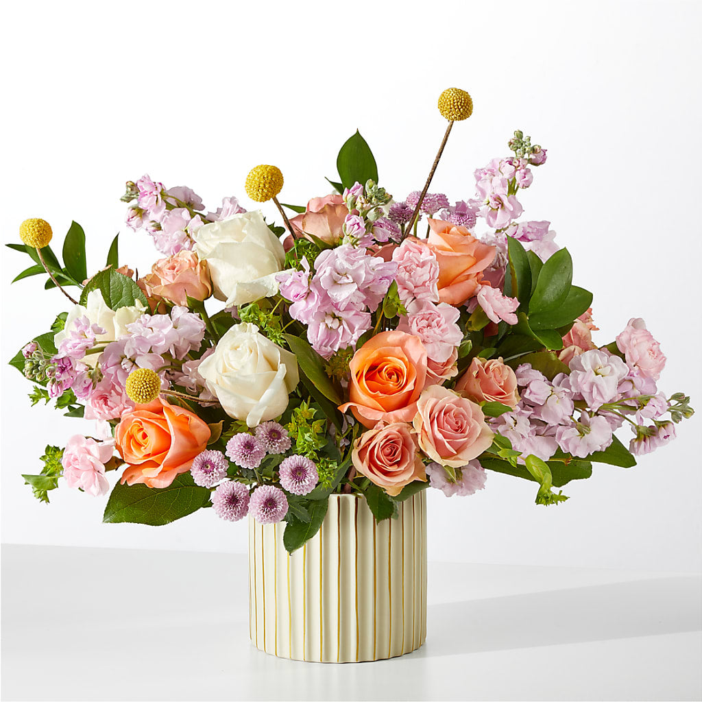 French Market Bouquet with Ivory Vase – Evergreen Flowers, Tucson AZ