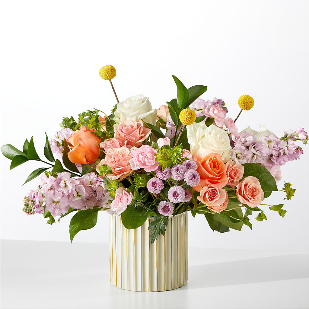French Market Bouquet with Ivory Vase – Evergreen Flowers, Tucson AZ