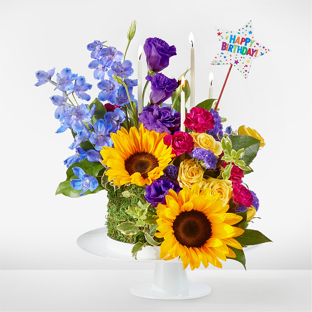 Star of the Day Floral Cake – Evergreen Flowers, Tucson AZ