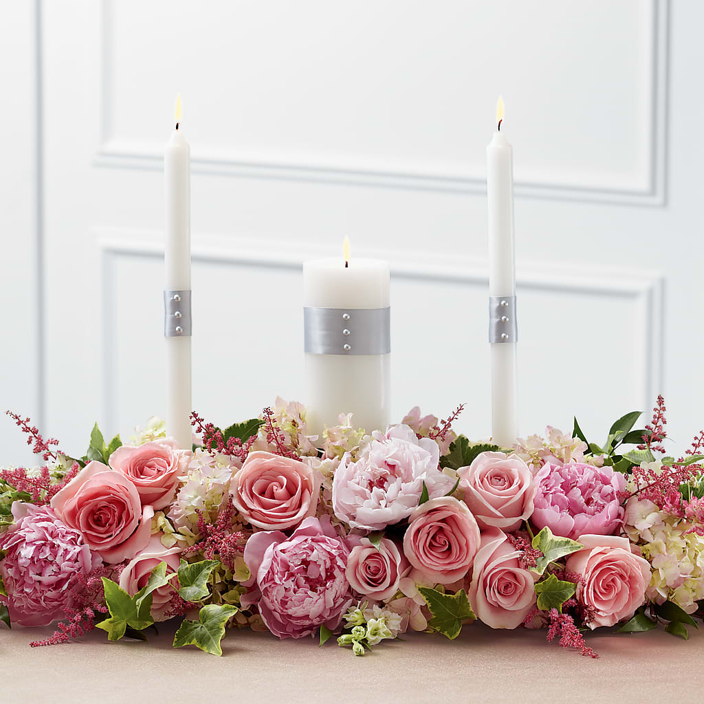 Worldwide Romance Unity Candle Arrangement – Evergreen Flowers, Tucson AZ