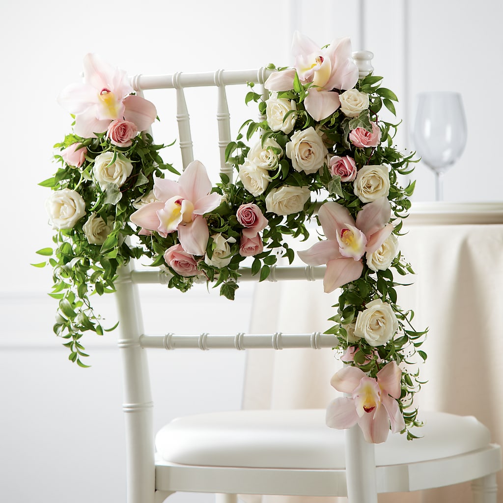 Orchid Rose Chair Décor – Evergreen Flowers, Tucson AZ