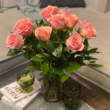 Long Stem Pink Rose Bouquet –  Evergreen Flowers, Tucson AZ