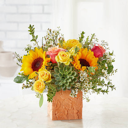 Sunflower Season Bouquet –  Evergreen Flowers, Tucson AZ