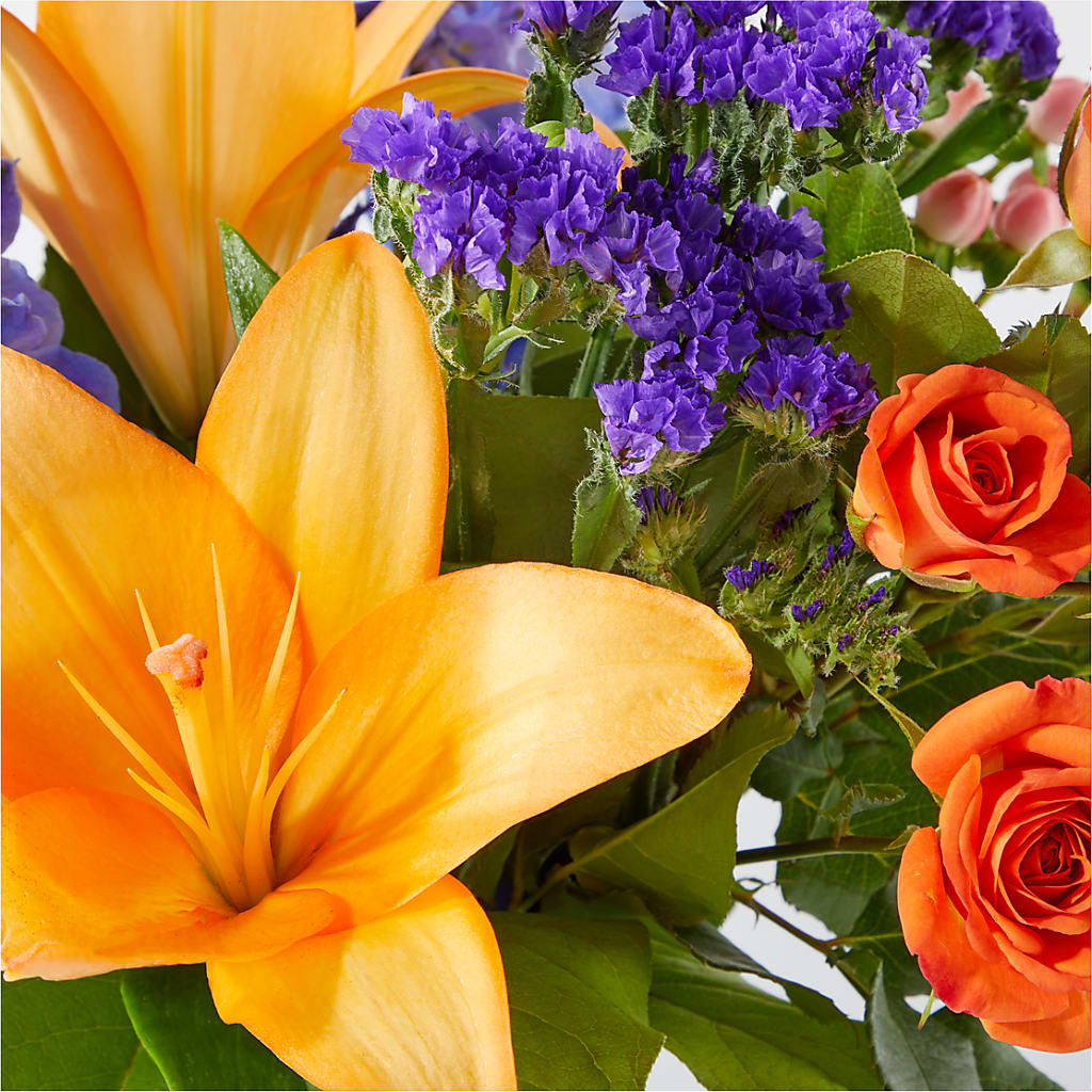 Radiant Citrus Bouquet –  Evergreen Flowers, Tucson AZ