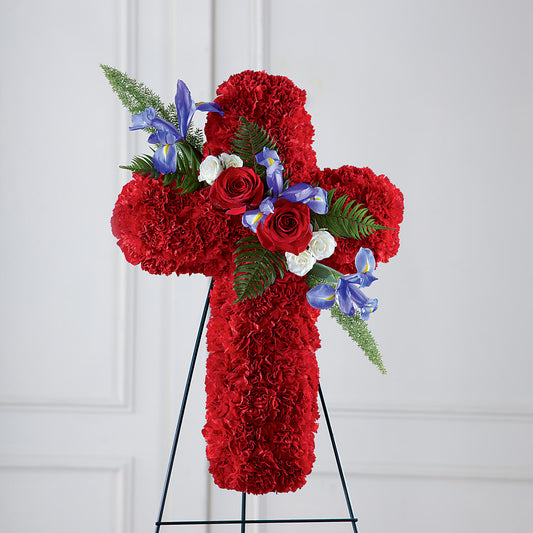 Faithful Hero Floral Cross –  Evergreen Flowers, Tucson AZ