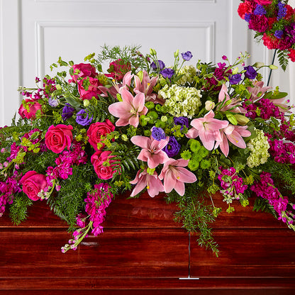 Radiant Tribute Casket Spray –  Evergreen Flowers, Tucson AZ