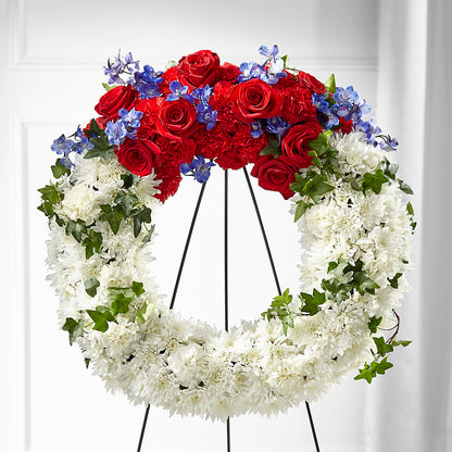 Patriotic Passion Wreath –  Evergreen Flowers, Tucson AZ