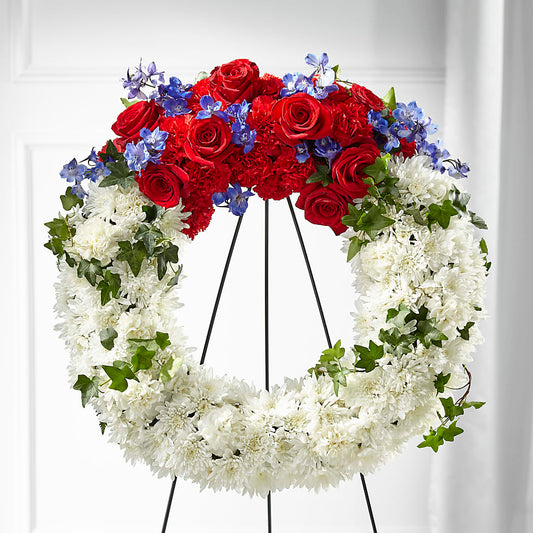Patriotic Passion Wreath –  Evergreen Flowers, Tucson AZ