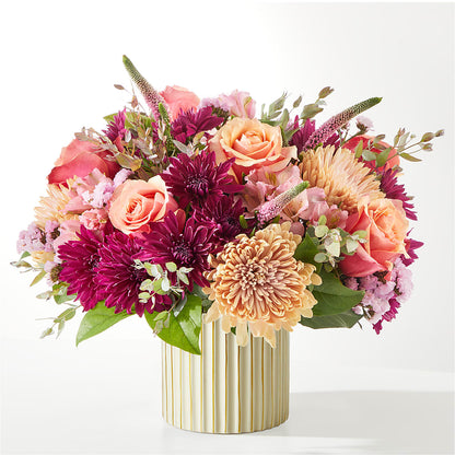 Berry Cobbler Bouquet with Ivory Vase –  Evergreen Flowers, Tucson AZ