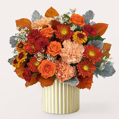 Merlot Bouquet with Ivory Vase –  Evergreen Flowers, Tucson AZ