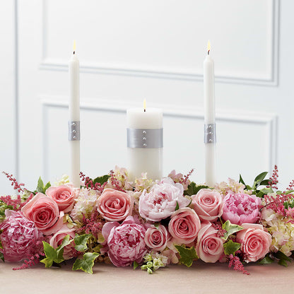 Worldwide Romance Unity Candle Arrangement –  Evergreen Flowers, Tucson AZ